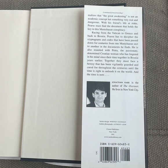 The Book of Q - Jonathan Rabb. 2001 First Edition Hardcover Fiction - Picture 5 of 9